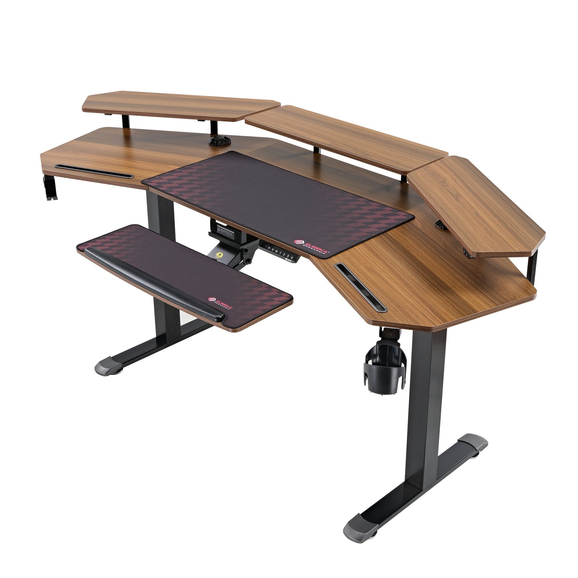 Aero Pro, 72x23 Wing Shaped Standing Desk with Accessories Set