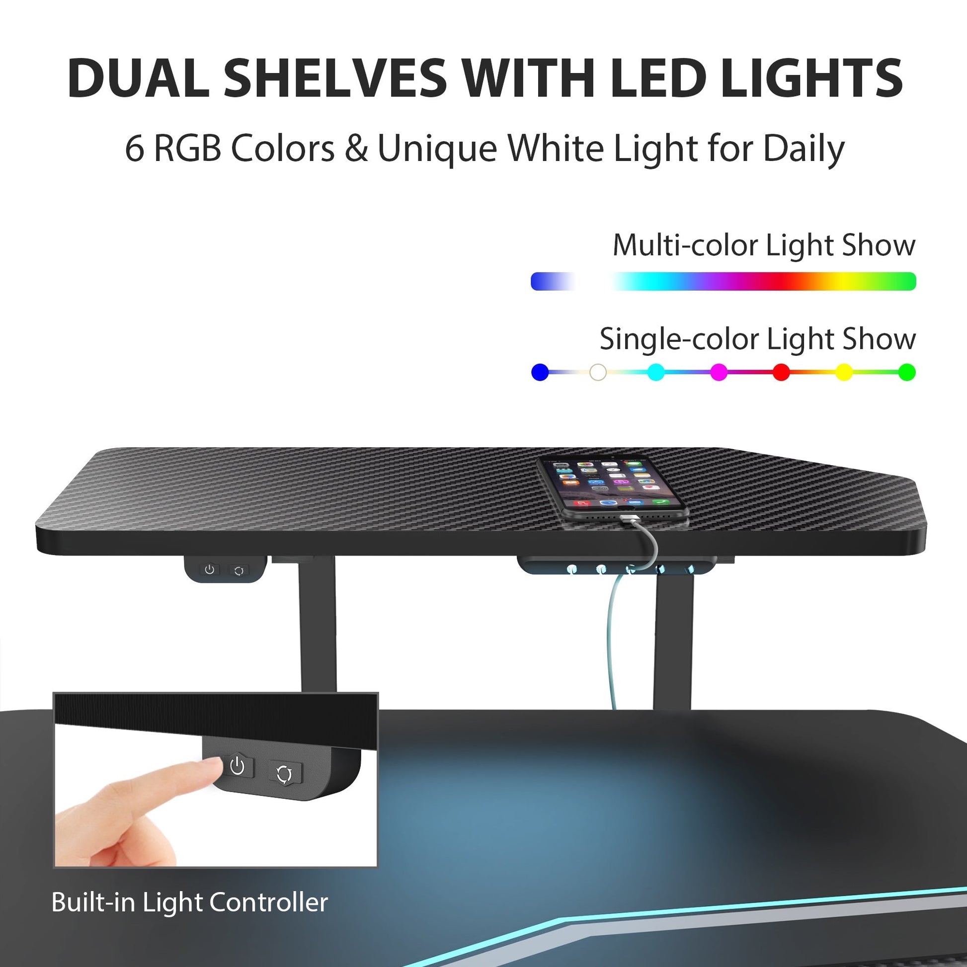 Aero Pro, 72x23 Wing Shaped Standing Desk with Accessories Set