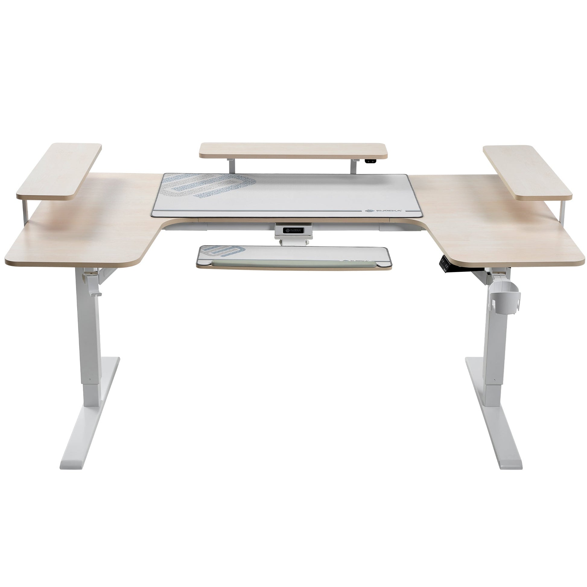 74x23 U-Shaped Standing Desk with Accessories Set