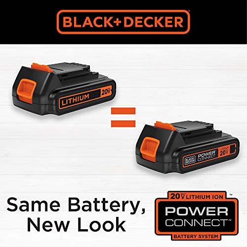 BLACK+DECKER 20V MAX Cordless Leaf Blower, Lawn Sweeper, 130 mph Air Speed, Lightweight Design, Battery and Charger Included (LSW221)