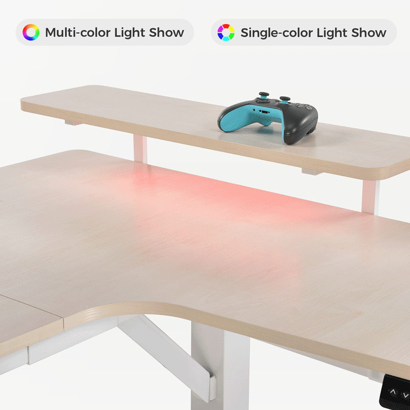 74x23 U-Shaped Standing Desk with Accessories Set