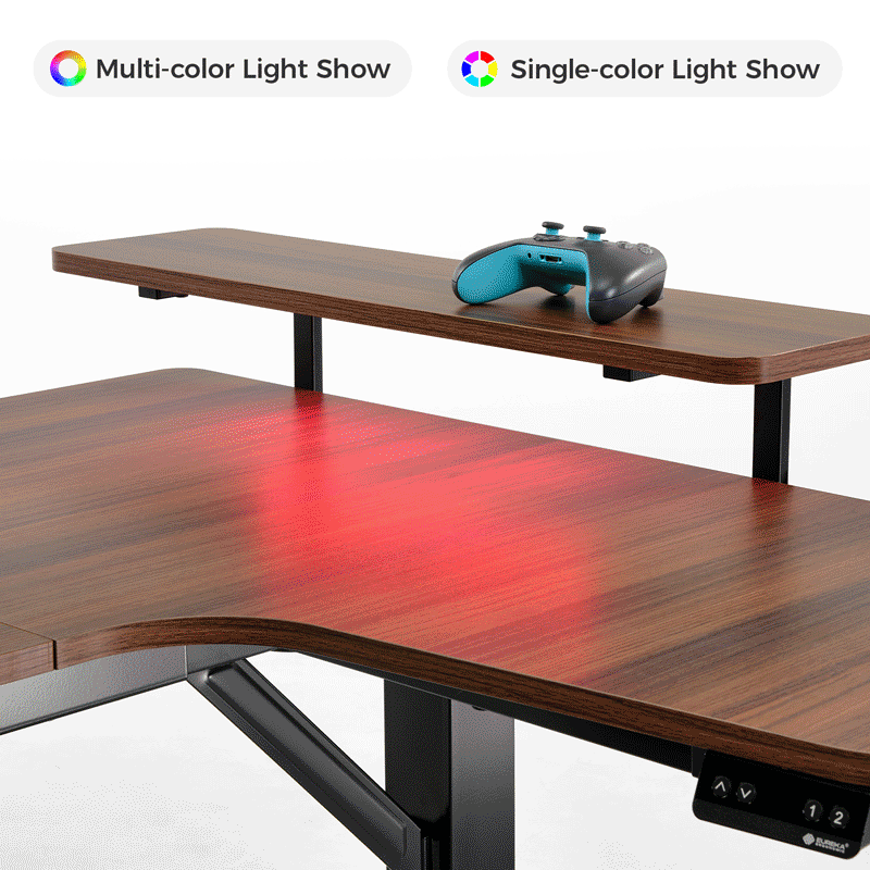 74x23 U-Shaped Standing Desk with Accessories Set