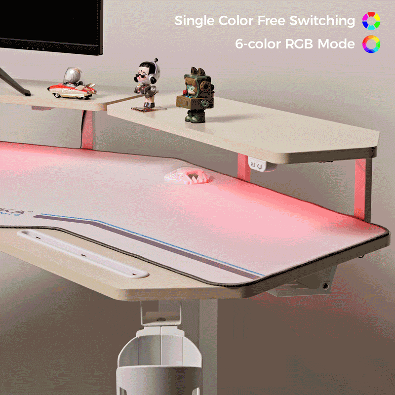Aero Pro, 72x23 Wing Shaped Standing Desk with Accessories Set