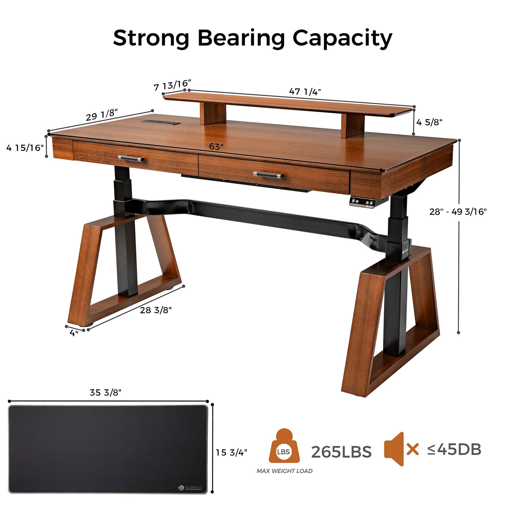 Ark, 63x29 Executive Standing Desk
