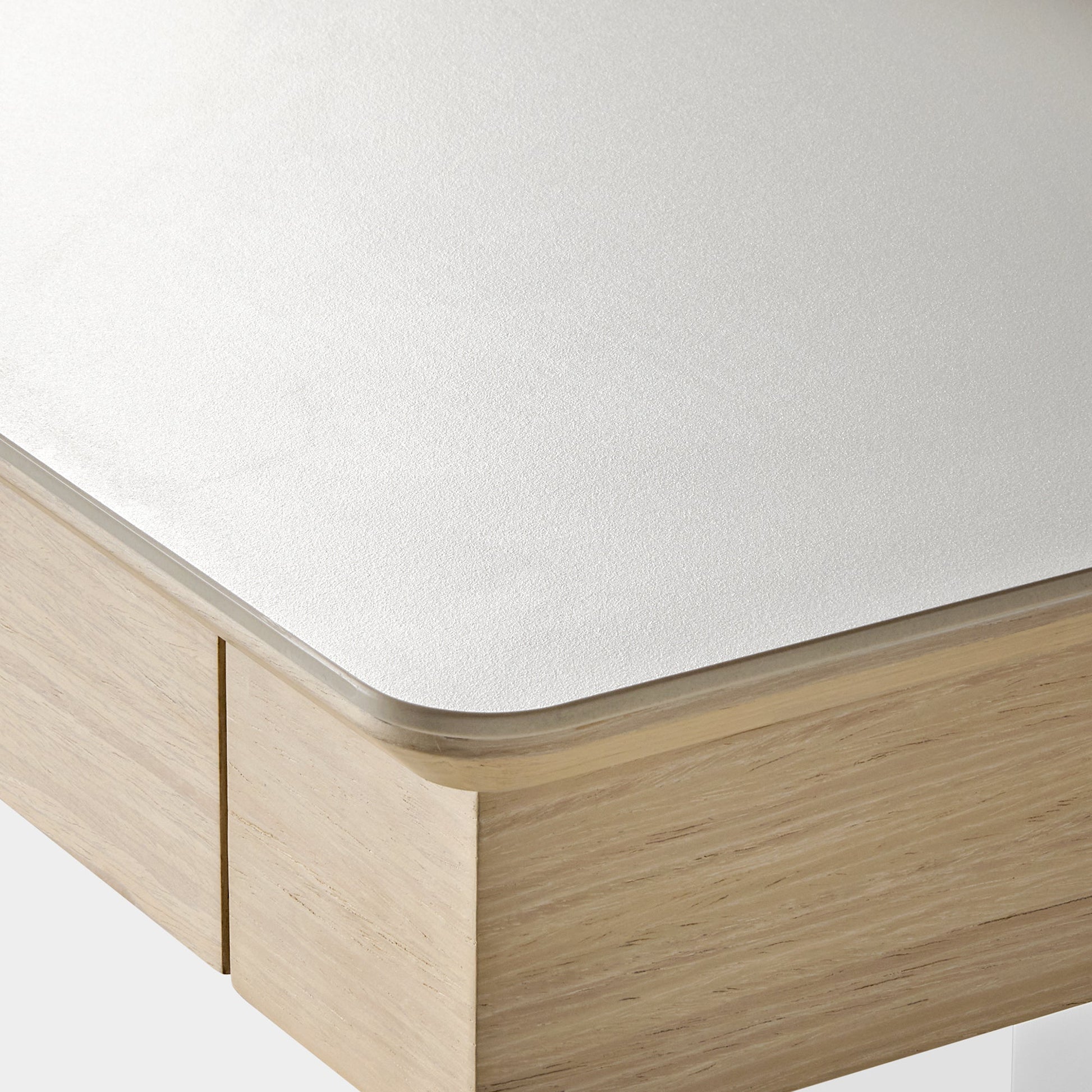 Ark L60, 63x23 L Shaped Executive Slate Standing Desk with Two-Drawer