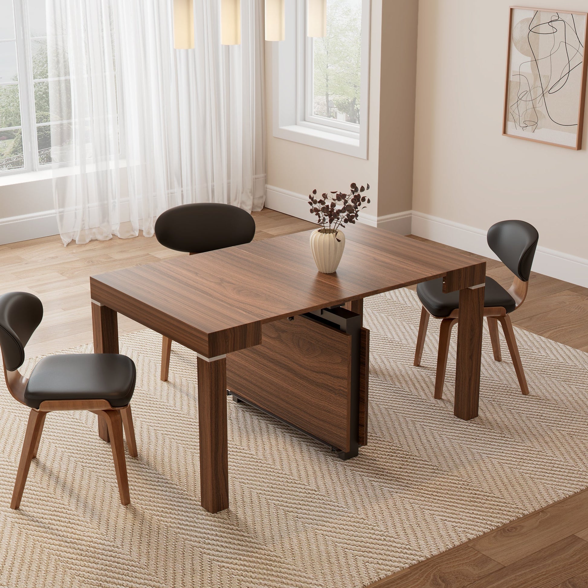 98" Extendable Dining Table with Four Movable Boards