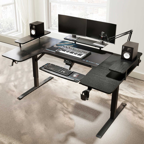 74x23 U-Shaped Standing Desk with Accessories Set